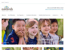Tablet Screenshot of oaklands.churchie.com.au